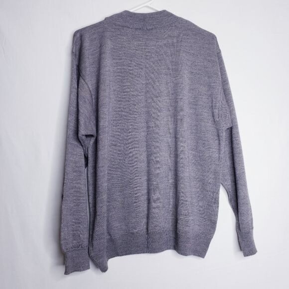 Vintage Gray Mock Neck Lightweight Slouchy Pullover Sweater Women's Size Large - Picture 4 of 7
